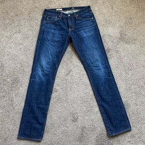 Ag Adriano Goldschmied Dark Blue Denim Men’s Jeans 32x34 The Dylan Slim skinny